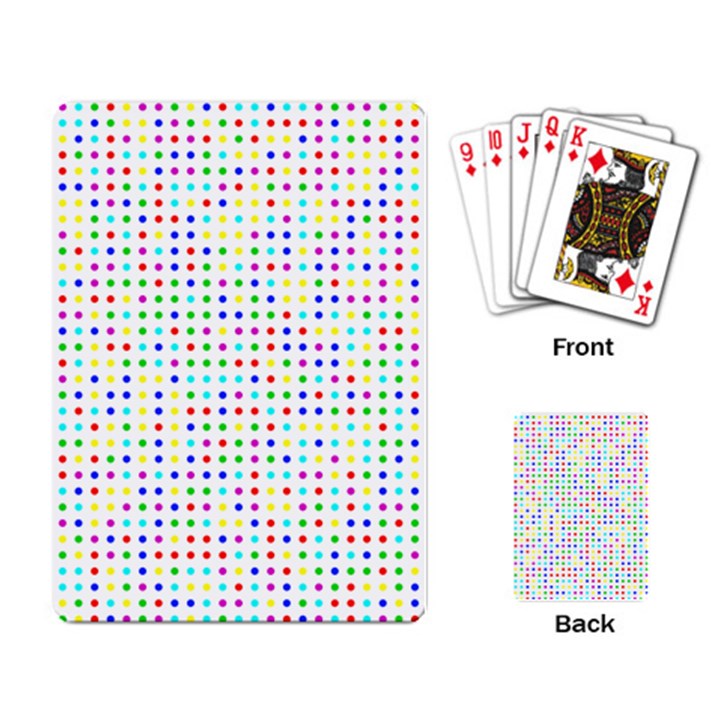 Dots Color Rows Columns Background Playing Cards Single Design