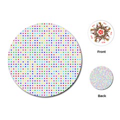 Dots Color Rows Columns Background Playing Cards (round) by Pakrebo