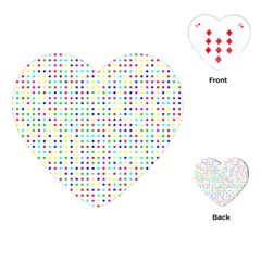 Dots Color Rows Columns Background Playing Cards (heart) by Pakrebo