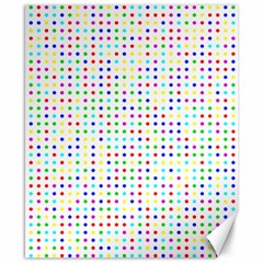 Dots Color Rows Columns Background Canvas 8  X 10  by Pakrebo