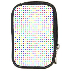 Dots Color Rows Columns Background Compact Camera Leather Case by Pakrebo