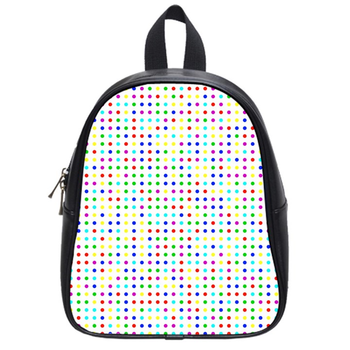 Dots Color Rows Columns Background School Bag (Small)