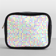 Dots Color Rows Columns Background Mini Toiletries Bag (one Side) by Pakrebo