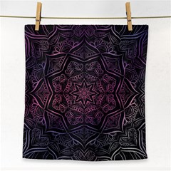 Mandala Neon Symmetric Symmetry Face Towel by Pakrebo