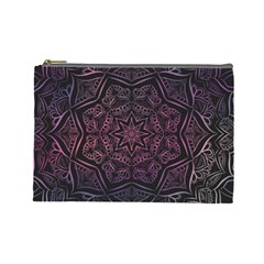 Mandala Neon Symmetric Symmetry Cosmetic Bag (large) by Pakrebo