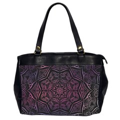 Mandala Neon Symmetric Symmetry Oversize Office Handbag (2 Sides) by Pakrebo