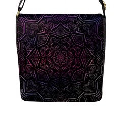 Mandala Neon Symmetric Symmetry Flap Closure Messenger Bag (l) by Pakrebo