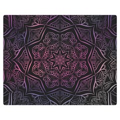 Mandala Neon Symmetric Symmetry Double Sided Flano Blanket (medium)  by Pakrebo