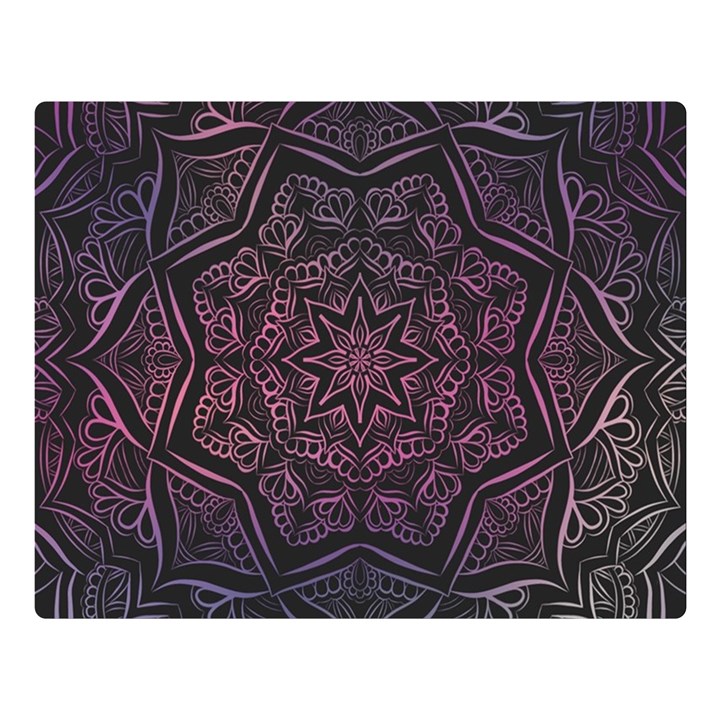 Mandala Neon Symmetric Symmetry Double Sided Flano Blanket (Large) 