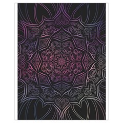 Mandala Neon Symmetric Symmetry Drawstring Bag (small) by Pakrebo