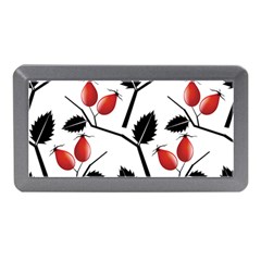 Rose Hip Pattern Branches Autumn Memory Card Reader (mini) by Pakrebo