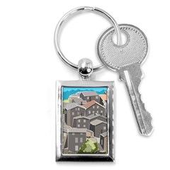 Village Place Portugal Landscape Key Chains (rectangle)  by Pakrebo