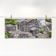 Village Place Portugal Landscape Hand Towel by Pakrebo