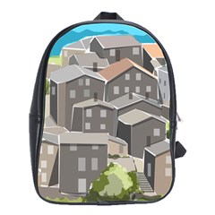 Village Place Portugal Landscape School Bag (large) by Pakrebo