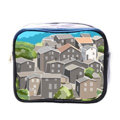 Village Place Portugal Landscape Mini Toiletries Bag (one Side) by Pakrebo