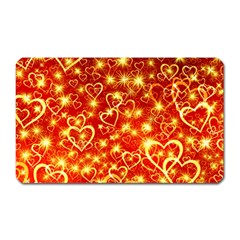 Pattern Valentine Heart Love Magnet (rectangular) by Mariart