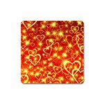 Pattern Valentine Heart Love Square Magnet Front