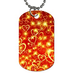 Pattern Valentine Heart Love Dog Tag (two Sides) by Mariart