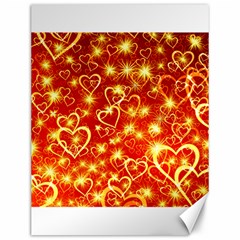 Pattern Valentine Heart Love Canvas 12  X 16  by Mariart