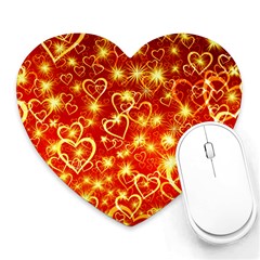 Pattern Valentine Heart Love Heart Mousepads by Mariart