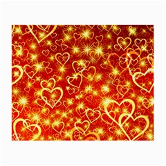 Pattern Valentine Heart Love Small Glasses Cloth (2-side) by Mariart