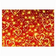 Pattern Valentine Heart Love Large Glasses Cloth by Mariart