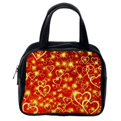 Pattern Valentine Heart Love Classic Handbag (one Side) by Mariart