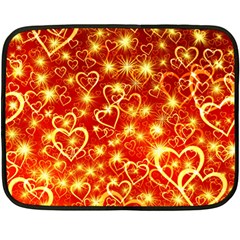 Pattern Valentine Heart Love Double Sided Fleece Blanket (mini)  by Mariart