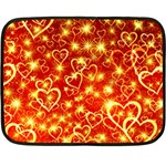 Pattern Valentine Heart Love Double Sided Fleece Blanket (Mini)  35 x27  Blanket Front