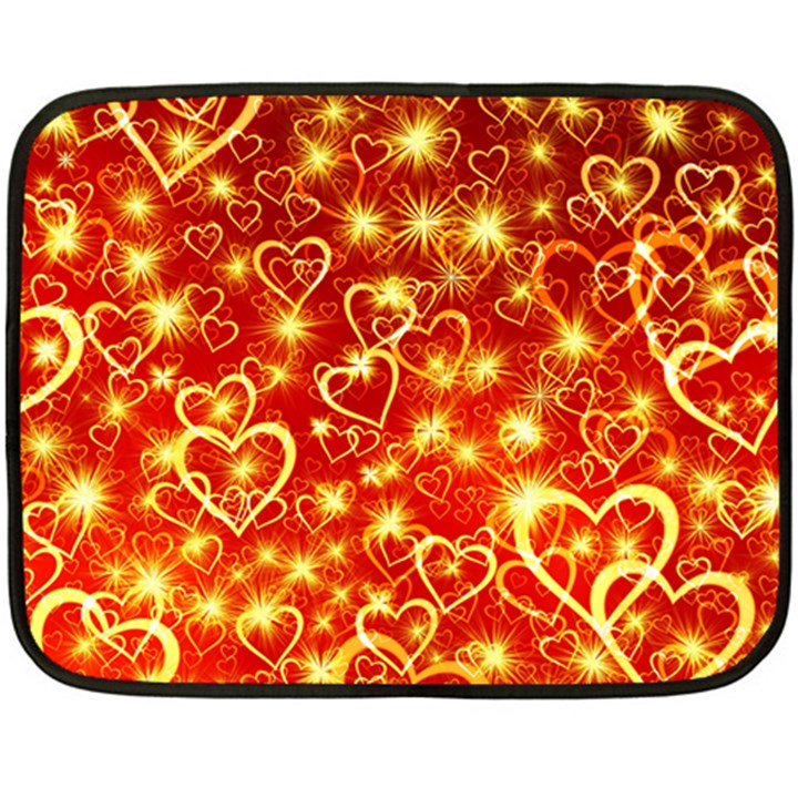 Pattern Valentine Heart Love Double Sided Fleece Blanket (Mini) 