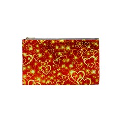 Pattern Valentine Heart Love Cosmetic Bag (small) by Mariart