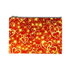 Pattern Valentine Heart Love Cosmetic Bag (large) by Mariart