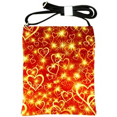 Pattern Valentine Heart Love Shoulder Sling Bag by Mariart