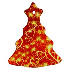 Pattern Valentine Heart Love Ornament (christmas Tree)  by Mariart