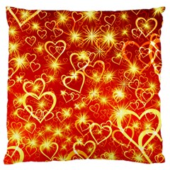 Pattern Valentine Heart Love Large Cushion Case (two Sides) by Mariart