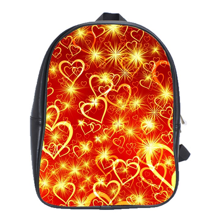 Pattern Valentine Heart Love School Bag (XL)