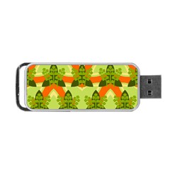 Texture Plant Herbs Herb Green Portable Usb Flash (two Sides) by Pakrebo