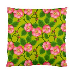 Roses Flowers Pattern Bud Pink Standard Cushion Case (one Side) by Pakrebo