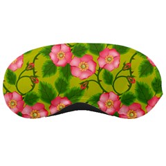 Roses Flowers Pattern Bud Pink Sleeping Masks by Pakrebo