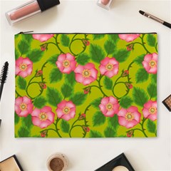 Roses Flowers Pattern Bud Pink Cosmetic Bag (xl) by Pakrebo