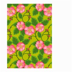 Roses Flowers Pattern Bud Pink Small Garden Flag (two Sides) by Pakrebo