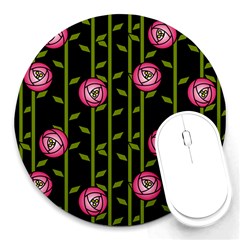 Rose Abstract Rose Garden Round Mousepads by Pakrebo