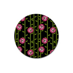 Rose Abstract Rose Garden Magnet 3  (round) by Pakrebo