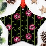 Rose Abstract Rose Garden Star Ornament (Two Sides) Front