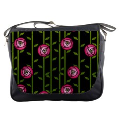 Rose Abstract Rose Garden Messenger Bag by Pakrebo