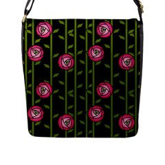 Rose Abstract Rose Garden Flap Closure Messenger Bag (l) by Pakrebo