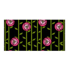 Rose Abstract Rose Garden Satin Wrap