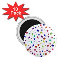 Star Random Background Scattered 1 75  Magnets (10 Pack)  by Pakrebo