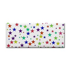 Star Random Background Scattered Hand Towel by Pakrebo