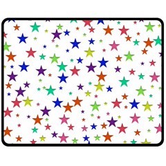 Star Random Background Scattered Fleece Blanket (medium)  by Pakrebo